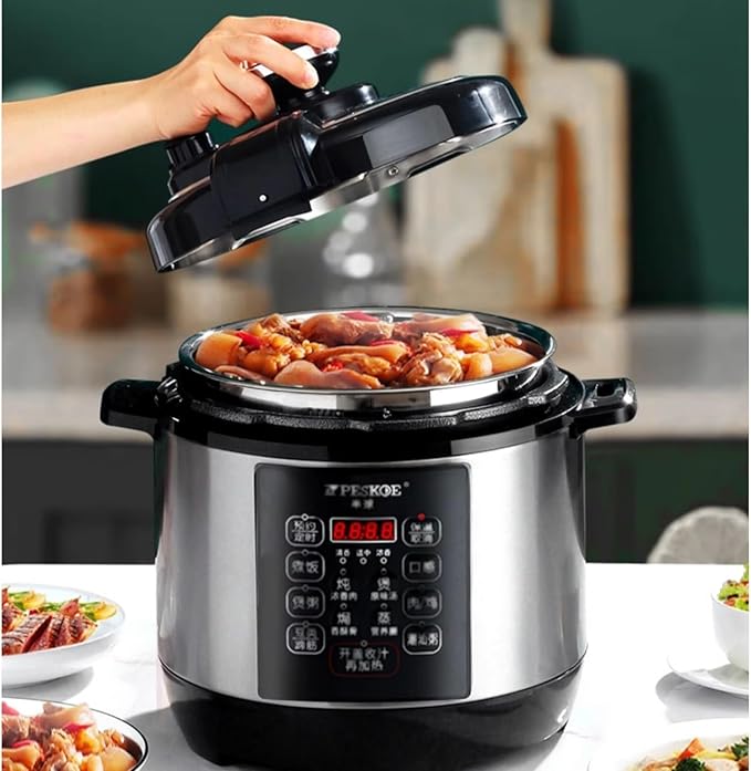 Rice Cooker - Olla Arrocera Doméstica De Acero Inoxidable Uncoated Healthy Rice Cooker Stainless Steel Household Rice Cooker Steam Up and Down Boil Digital Slow Cooker Thickened Liner Rapid Heat