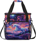 Beautiful Unicorn Coffee Maker Carrying Bag Galactic System Travel Storage Bag Compatible with K-Mini or K-Mini Plus Single Serve Coffee Brewer Carrying Case with Multiple Pockets &amp Shoulder Str