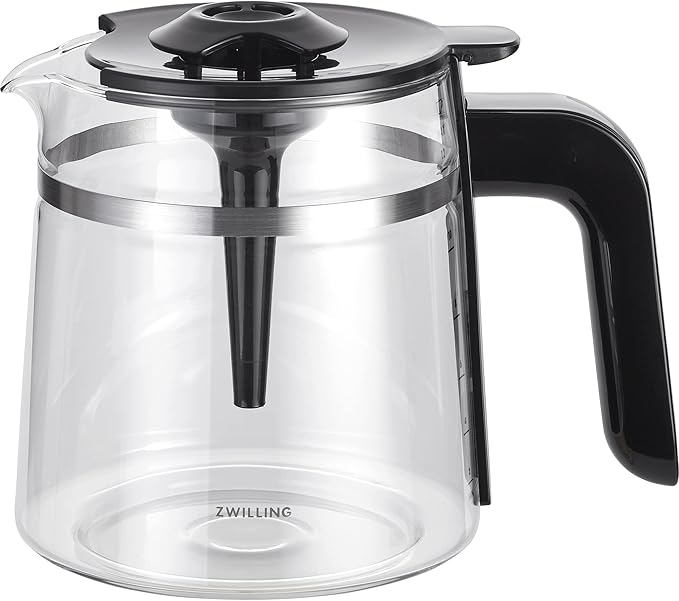 ZWILLING Enfinigy Glass Drip Coffee Maker 12 Cup Awarded the SCA Golden Cup Standard Black