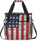 Retro Flag Coffee Maker Carrying Bag Portable Travel Storage Tote Bag Compatible with K-Mini or K-Mini Plus Single Serve Coffee Brewer Carrying Case with Multiple Pockets &amp Shoulder Strap