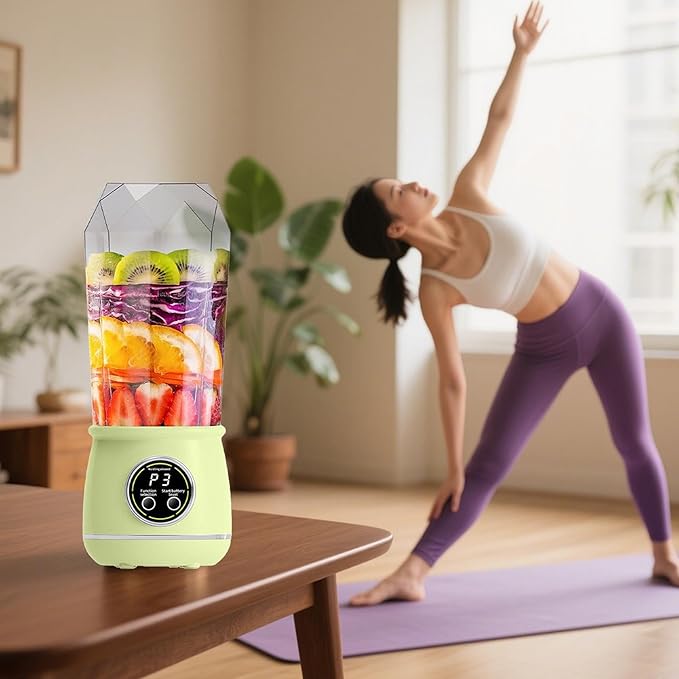 Portable Blender - 550ml Personal Blender for Travel &amp Gym | Cordless Electric Blender with Leak Proof Lid Powerful Rechargeable Motor for Fruits Vegetables Office &amp CA Use