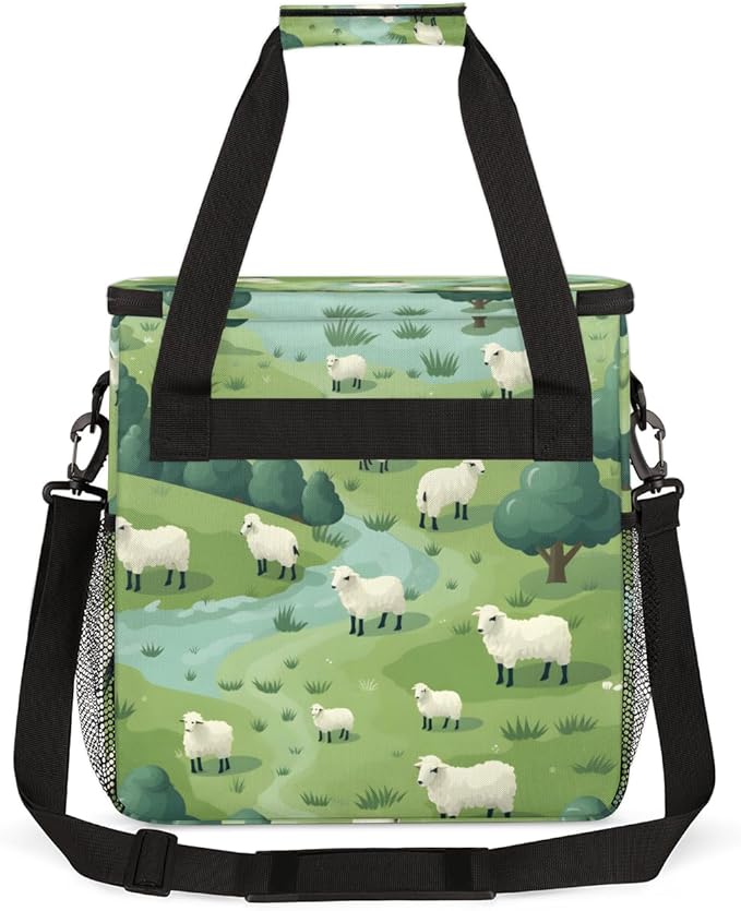 Cute Sheep Coffee Maker Carrying Bag Steppe Tree Travel Storage Bag Compatible with K-Mini or K-Mini Plus Single Serve Coffee Brewer Carrying Case with Multiple Pockets &amp Shoulder Strap