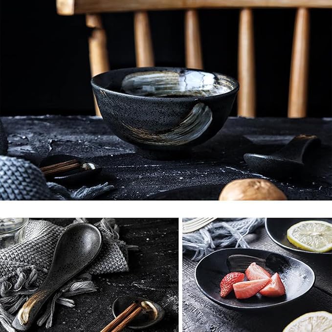 25-Piece Kitchen Dinnerware SetPorcelain Dinnerware SetsCeramics Plates and Bowls SetsBreak and ChipDish Sets Service