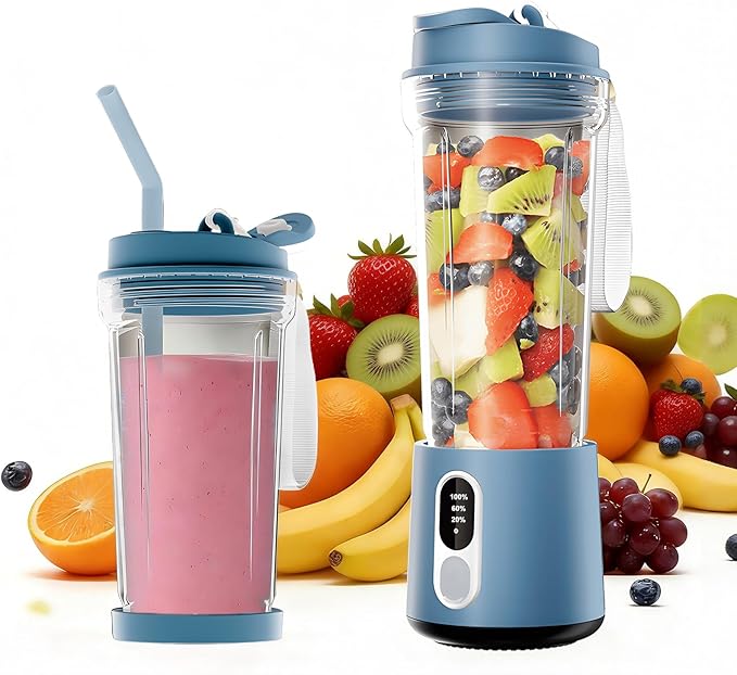 Portable Blender for Smoothies Personal Blender - 500ML Electric Juicer 300 Watt Small Blenders for Shakes and Smoothies Portable juicer for Baby Food Travel Beach Office Sports