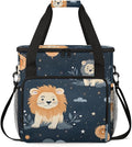 Cute Lion Coffee Maker Carrying Bag Cartoon Lion Travel Storage Bag Compatible with K-Mini or K-Mini Plus Single Serve Coffee Brewer Carrying Case with Multiple Pockets &amp Shoulder Strap