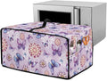 Boho Mandala Print Toaster Oven Dust Cover with Accessory Pockets Butterfly Print Bread Maker Covers Heavy Duty Smart Microwave Oven Protector Heat Resistant Purple