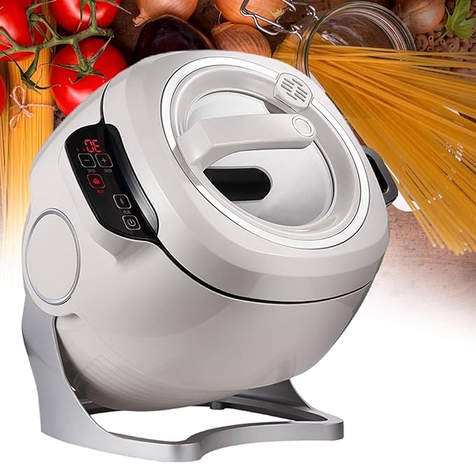 Multi-Function Stir-Fry Machine Cooker Auto Cooking Wok Fried Rice Machine 360° Automatic Rotation Drum Type Stir Frying Machine for Stir FryingStewingCooking