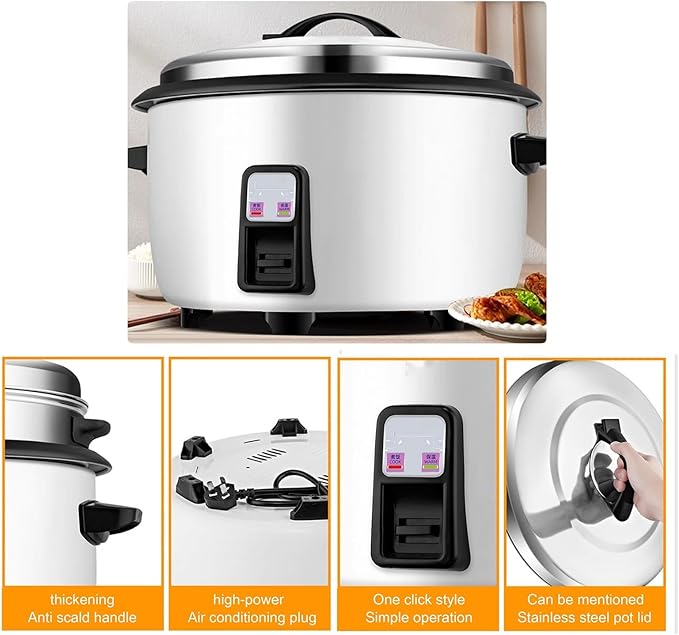 Commercial Large Rice Cooker &amp Food Warmer8-45L Large Rice Cooker with Nonstick Inner PotFast Cooking and 24-Hour Keep Warm Rice Cooker23L23L