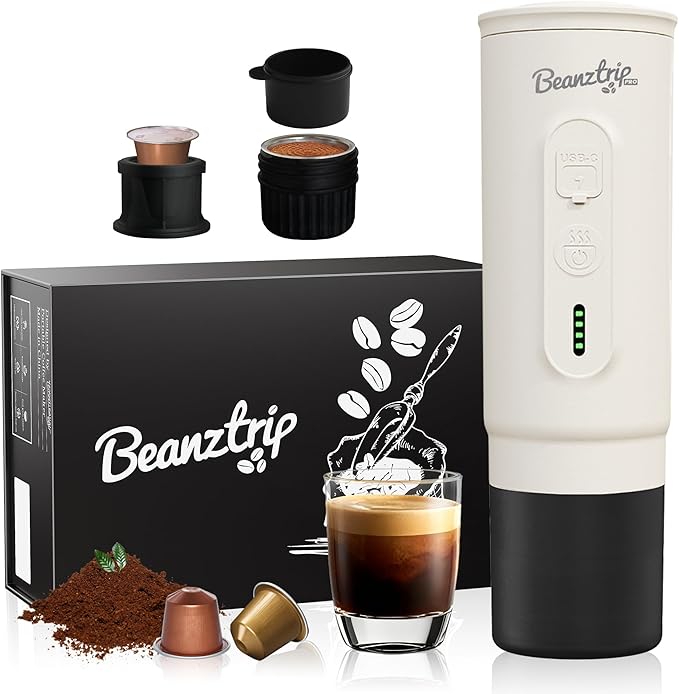 H02 PRO Portable Electric Espresso Maker Women's Day Gift Coffee Machine Compatible with NS Capsule Original Pods &amp Ground Coffee Mini Travel Espresso maker for Camping Hiking RV