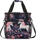 Beautiful Unicorn Coffee Maker Carrying Bag Flower Unicorn Travel Storage Bag Compatible with K-Mini or K-Mini Plus Single Serve Coffee Brewer Carrying Case with Multiple Pockets &amp Shoulder Stra