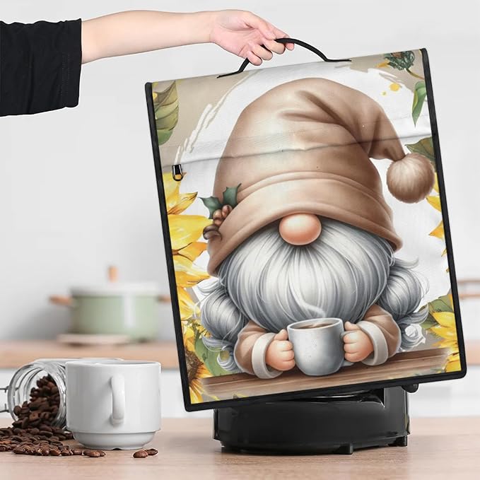 cfpolar Kitchen Aid Mixer Cover Compatible with 6-8 Quarts Flower Dwarf Sunflower Stand Mixer Cover Kitchen Aid Mixers Accessories Appliance Organizer Bag Dust Covers with Zipper Pocket