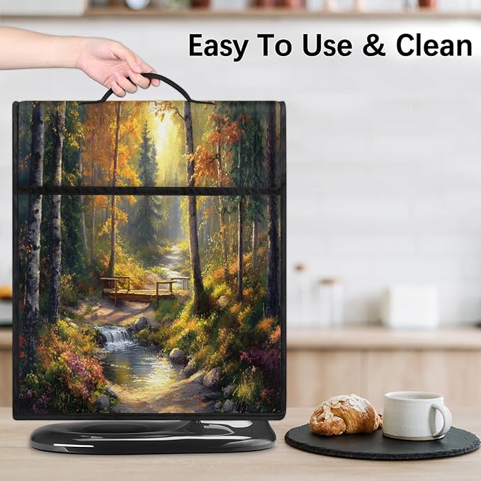 cfpolar Kitchen Aid Mixer Cover Compatible with 6-8 Quarts Forest Maple Stream Stand Mixer Cover Kitchen Aid Mixers Accessories Appliance Organizer Bag Dust Covers with Zipper Pocket