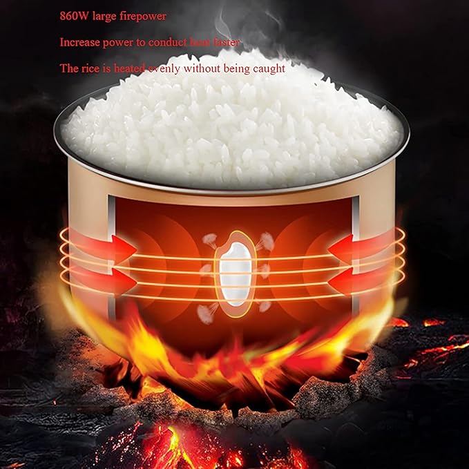 Rice Cooker Household Multi-Function Rice Cooker 24H Reservation and Heat Preservation Thicken Non-Stick Liner(3L) ()