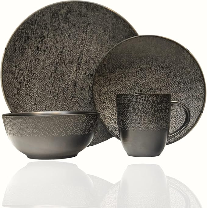 212 Main Matrix Black Dinner Set - 16 Piece