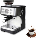 Automatic Espresso Machine with Grinder &amp Milk Frother Touchscreen Espresso Coffee Maker with Visual Thermometer All-in-One Coffee Maker Hot &amp Iced Latte Cappuccino(Black)