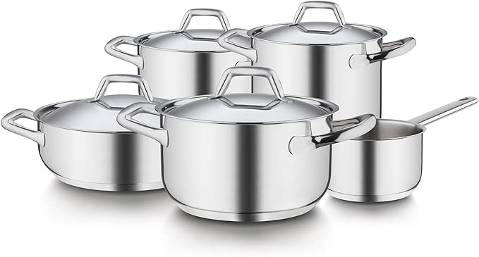 Barazzoni Cookware Set Chef line 9 pcs Made in Italy