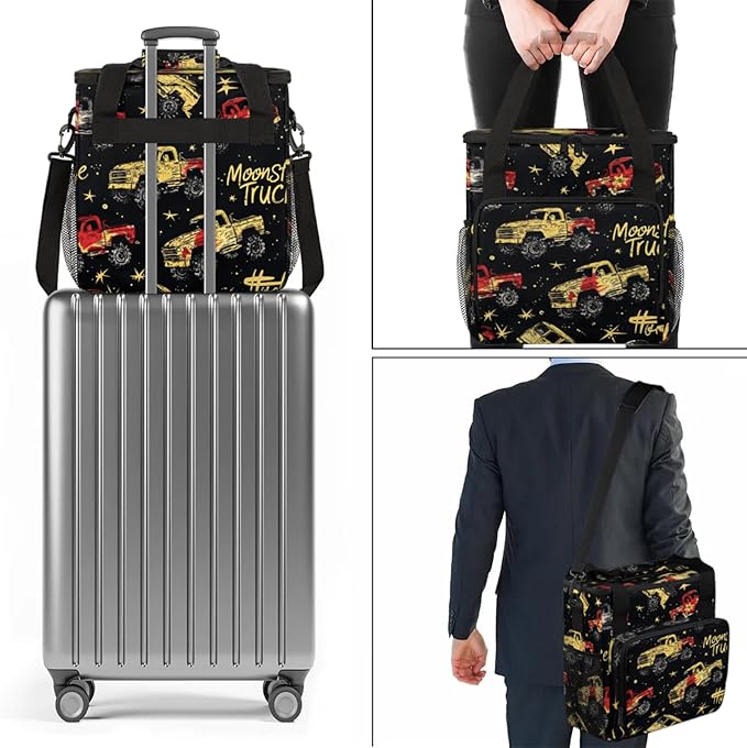 Star Trucks Coffee Maker Travel Bag for Keurig K-Mini/K-Mini Plus Insulated Waterproof Tote with Pockets for K-Cup Portable Single-Serve Brewer Case
