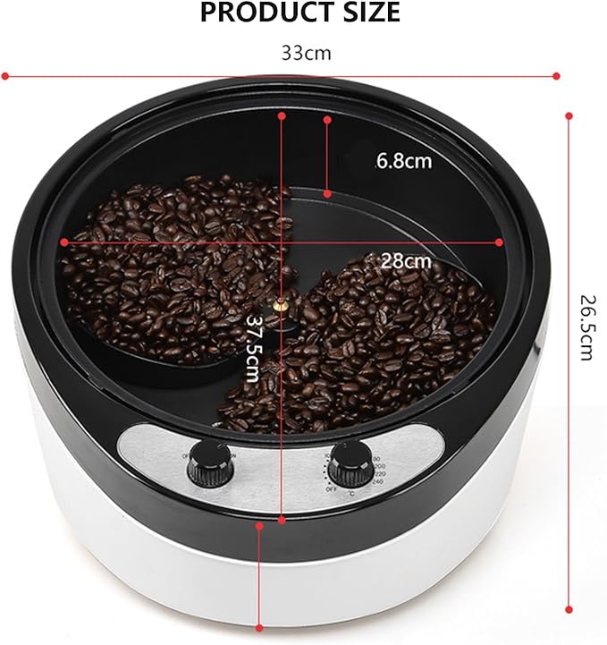 45° Electric Coffee Roaster Machine Coffee Roaster With High Capacity And Angled Design Food Burner Kitchen Cooking ToolCafe Shop Restaurant Home Kitchen Commercial Use