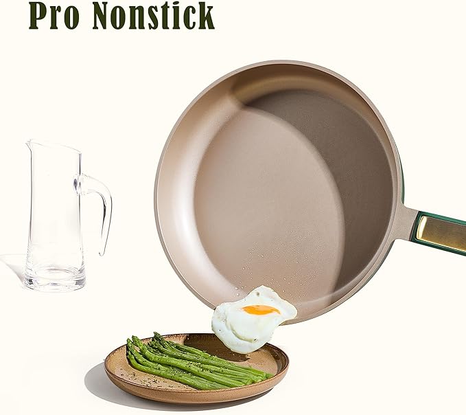 CAROTE Pots and Pans Set 18pcs Non stick Cookware Set Induction Ready Cooking Set Non-toxic Green