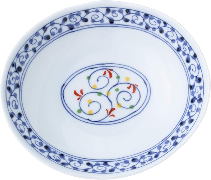 Saikaitoki dyed Nishikie changes ellipse bowl assortment 31984