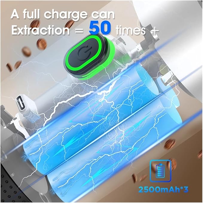 Portable Coffee Machine Portable 3-in-1 Cordless Espresso Machine For Travel Car Home And Camping Compatible With Capsules And Ground Coffeefor Outdoor Travel Picnic