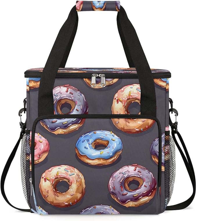 Chocolate Donuts Coffee Maker Carrying Bag for Keurig K-Mini or K-Mini Plus Storage Portable Coffee Maker Travel Bag