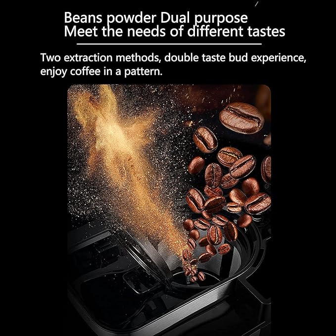Coffee Machine Fully Automatic Grinding Machine Drip Type Milk Frother 92℃ Constant Temperature LED LCD Suitable For All Ages