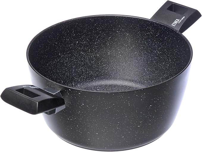 Moneta 4 pieces Starter Set (white box for e-commerce): Frypan 24cm Saucepan 16cm Casserole 20cm Glass Lid with Silicone rim 20cm Nylon Skimmer 0018656573 Made in Italy