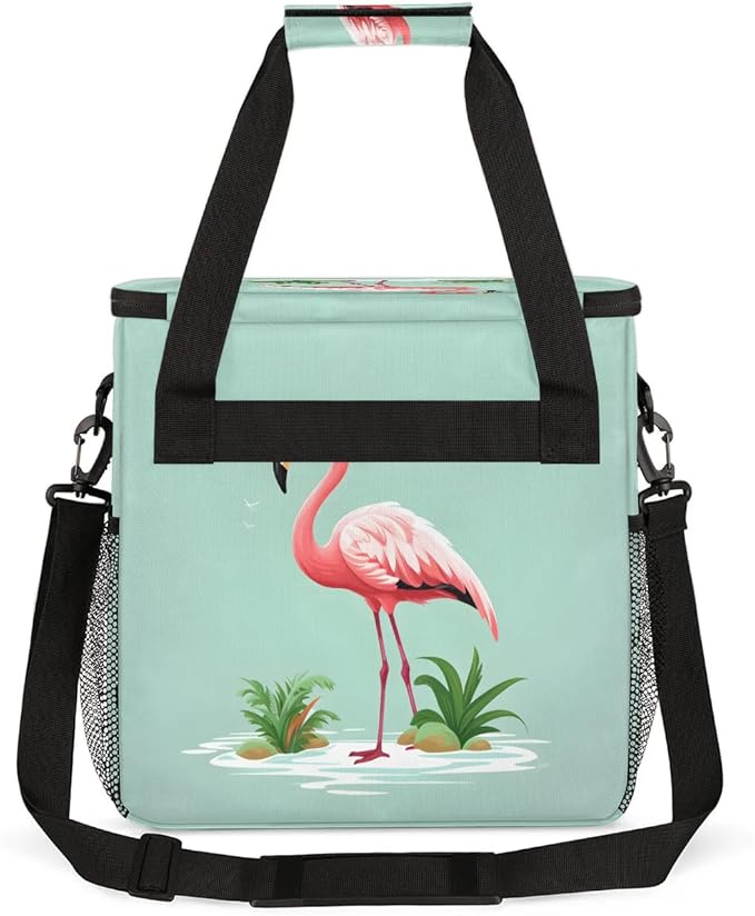 Flamingo Printed Coffee Maker Carrying Bag for Keurig K-Mini or K-Mini Plus Storage Portable Coffee Maker Travel Bag