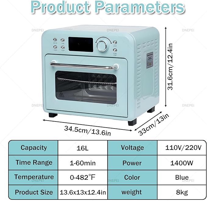 Sublimation Oven 1400W 16L/30L Digital Convection Oven for Sublimation - 360°Heat Transfer for Mugs Tumblers Cups Water Bottles in Bulk Printing 16L