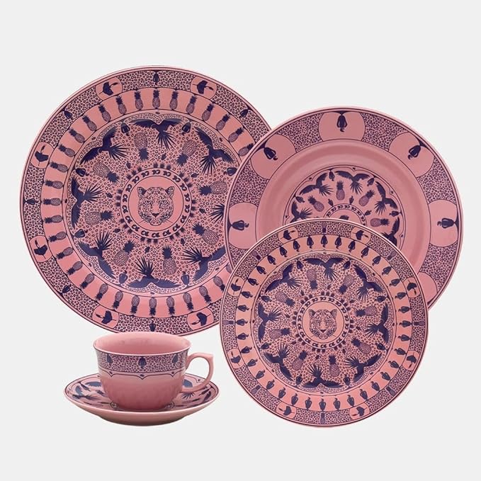 Oxford Terra Brasilis Utopia Porcelain 20 Piece Dinnerware Set Service for 4