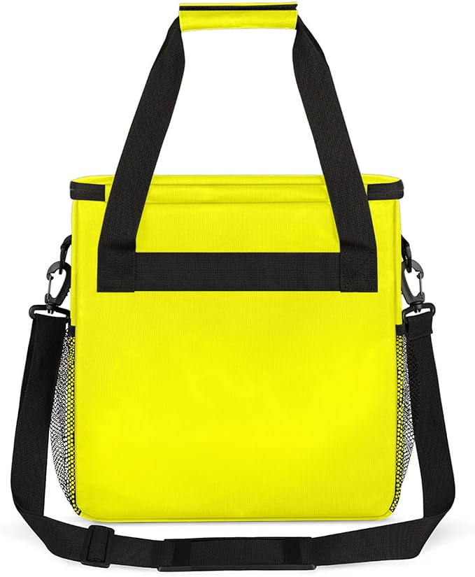 Light Yellow Coffee Maker Carrying Bag Waterproof Insulated Leakproof Cooler Bag Portable Storage Tote Bag Organizer With Shoulder Strap