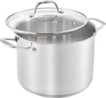 Guy Fieri's Flavortown 8-Quart Stainless Steel Stock Pot with Tempered Glass Lid - Kitchen Cookware with Tri-Ply Base Oven &amp Dishwasher Safe Compatible with Induction Gas &amp Electric Stoveto