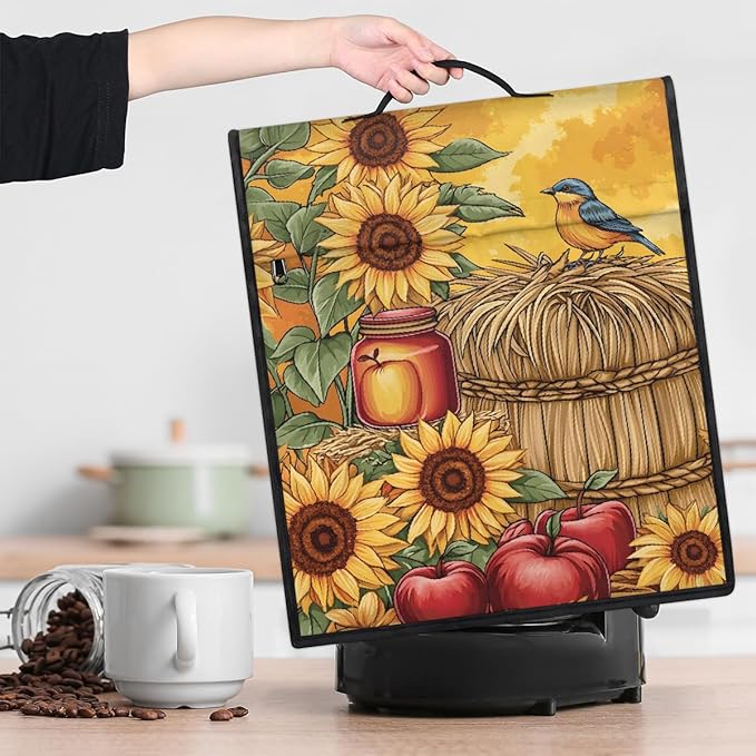 cfpolar Kitchen Aid Mixer Cover Compatible with 6-8 Quarts Sunflower Apples Bird Fall Stand Mixer Cover Kitchen Aid Mixers Accessories Appliance Organizer Bag Dust Covers with Zipper Pocket