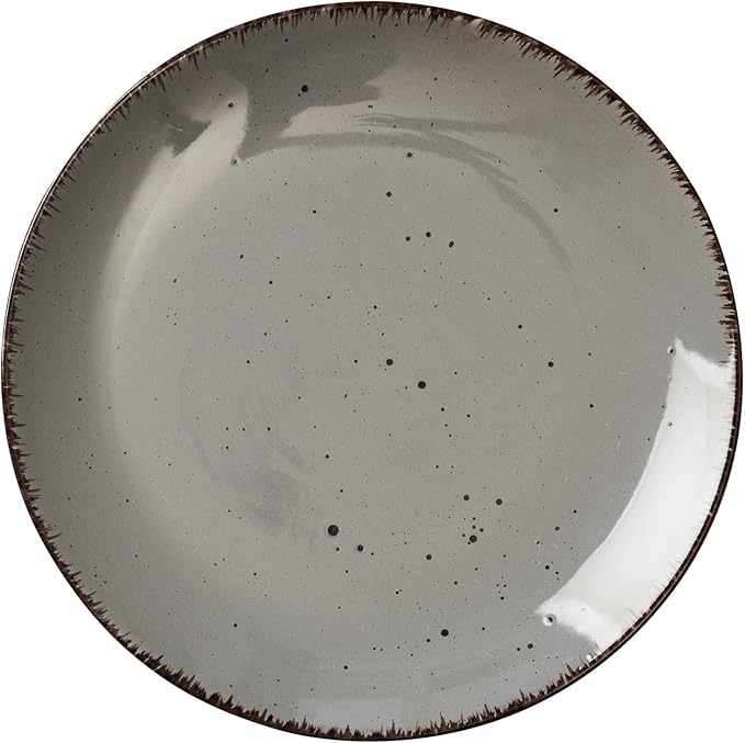 Unknown1 Dinnerware Set 12pcs Stoneware 12 X 15 Brown Solid Modern Contemporary Round 16 Piece Microwave Safe
