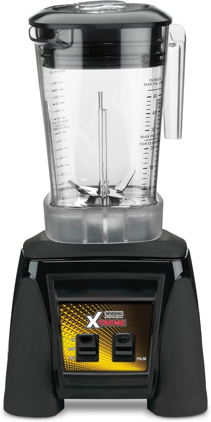 Waring Commercial MX1000XTXP 3.5 HP Blender with Paddle Switches Pulse Feature and a 48 oz. BPA Free Copolyester Container 120V 5-15 Phase Plug