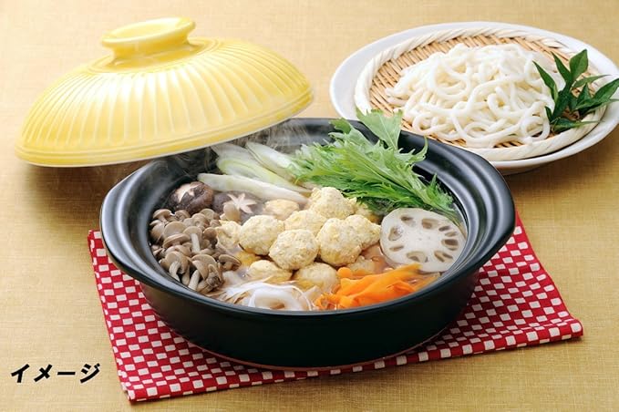 Ginpo Pottery Chrysanthemum Flower Earthenware Banko Ware (No. 9 / Lapis/For 4 People) Next Generation Earthenpot That Will Decorate Your Table Stylish Direct Fire