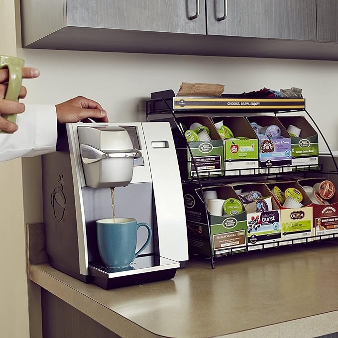 Office Pro Commercial Coffee Maker Single Serve K-Cup Pod Coffee Brewer Silver Extra Large 90 Oz. Water Reservoir