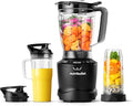 nutribullet® SmartSense Blender Combo 1400W 64oz Pitcher 32oz &amp 24oz Cups 5-Speed Smoothies Ice and Frozen Fruit Nut Milk Soup Matte Black NBF50700AK