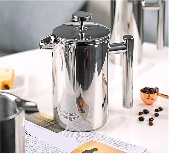 350ml/800ml/1000ml Coffee Maker Pot Press Stainless Steel Double Walled Pots(800ml)