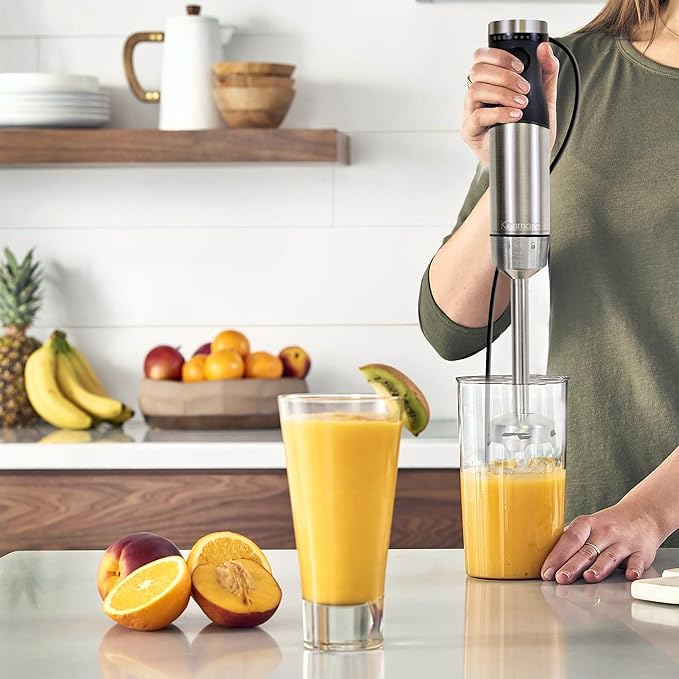 Kenmore Immersion Blender - Handheld Stick Mixer Electric Hand Blender with Stainless Steel Shaft Whisk Variable Speed for Smoothies Milkshakes Baby Food Puree Batidora de Inmersión