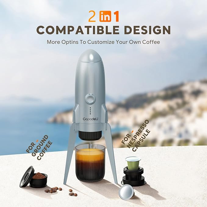 Espresso Machine and Rechargeable Coffee Pods Machine Texture Suitable for Quick Brewing Rechargeable Coffee Maker