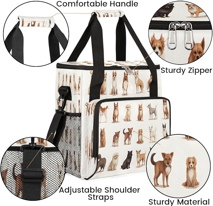Dog Family Coffee Maker Carrying Bag for Keurig K-Mini or K-Mini Plus Storage Portable Coffee Maker Travel Bag