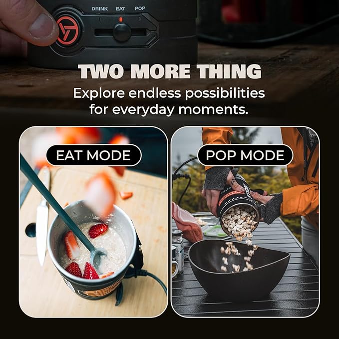 Electric French Press Coffee Maker 120V Boil Water &amp Press Coffee 2-in-1 Portable Design for Camping Travel 6 Minute Brew Ready