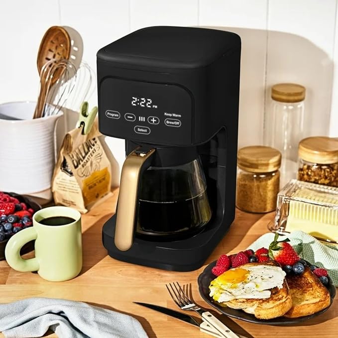 Coffee Maker 12-Cup Programmable Drip Coffee Maker Adjustable Brew Strength Keep Warm Function Easy-to-Use Coffee Machine
