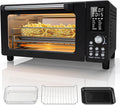 Nuwave Bravo Pro Convection Air Fryer Toaster Oven Combo 2025 New and Improved 10-in-1 50°-450°F Temp Controls Quick &amp Even Crisp Technology 21Qt Capacity Black PFAS Free