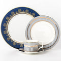 European Style Dinnerware Set Service for 1/4/6/8 Bone China Dinnerware Sets Unbreakable Porcelain Dinner Sets Coffee Cup and Saucer Tableware Set Steak Dinner P
