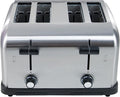 Clivia Commercial Toaster for Restaurant 4 Slice ToasterCommercial Bread Heating Machine Automatic Pop-UpStainless Steel Bread OvensSilver