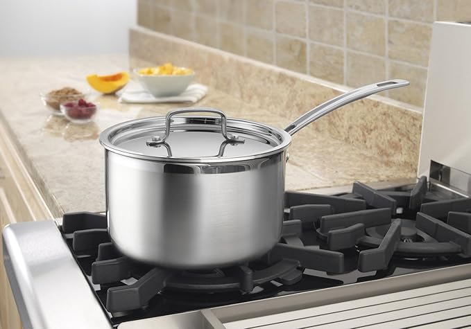 Cuisinart 12 Quart 4-Piece Pasta Set and 4-Quart Skillet Cookware Bundle