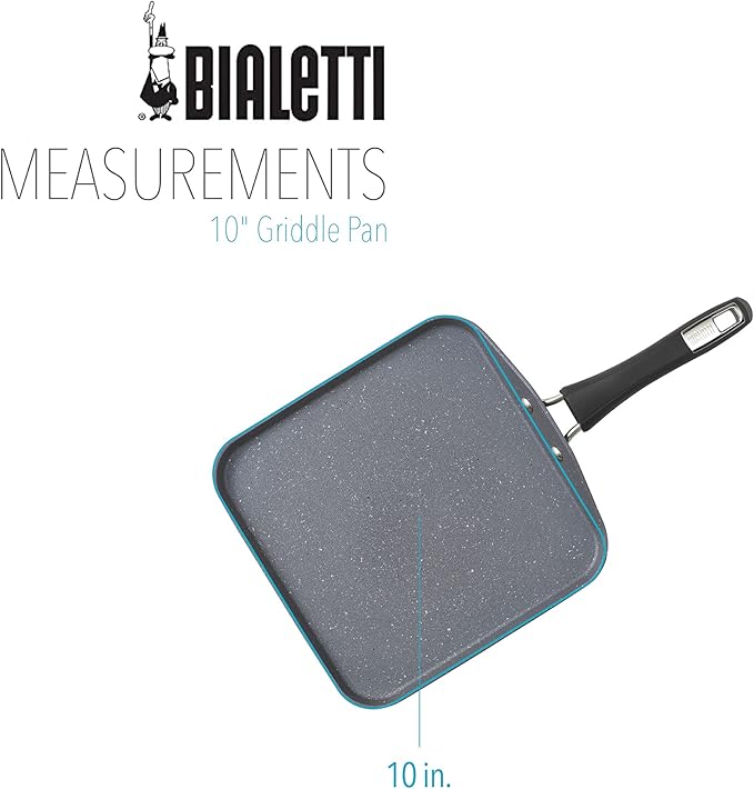 Bialetti Impact Non-Stick 10 in. Square Griddle Gray